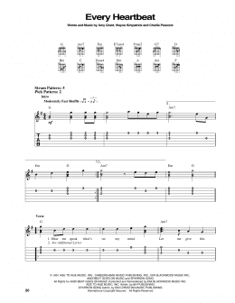 page one of Every Heartbeat (Easy Guitar Tab)
