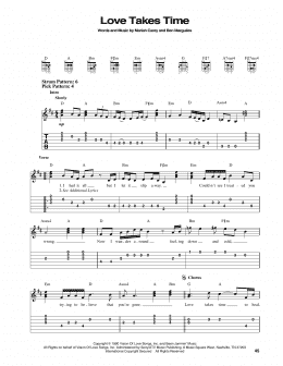 page one of Love Takes Time (Easy Guitar Tab)
