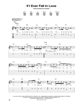 page one of If I Ever Fall In Love (Easy Guitar Tab)