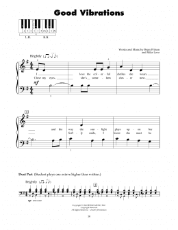 page one of Good Vibrations (5-Finger Piano)