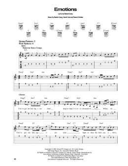 page one of Emotions (Easy Guitar Tab)
