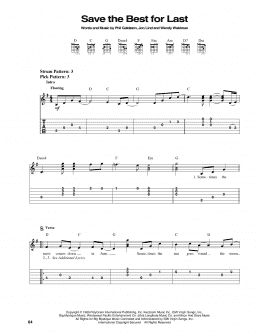 page one of Save The Best For Last (Easy Guitar Tab)