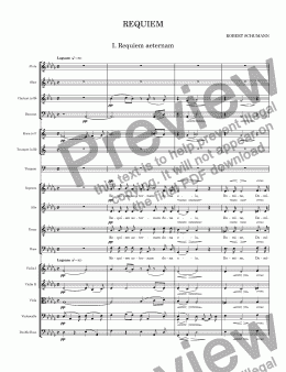 page one of Schumann Requiem (reduced orchestration)
