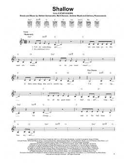 page one of Shallow (from A Star Is Born) (Easy Guitar)
