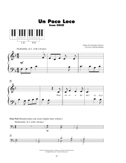 page one of Un Poco Loco (from Coco) (5-Finger Piano)