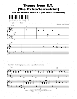 page one of Theme From E.T. (The Extra-Terrestrial) (5-Finger Piano)