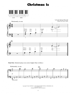 page one of Christmas Is (5-Finger Piano)