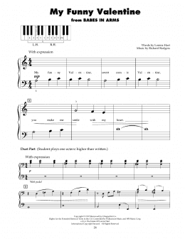 page one of My Funny Valentine (5-Finger Piano)