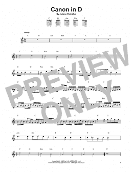 page one of Canon In D (Easy Guitar)