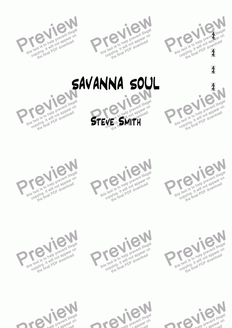 page one of Savanna Soul