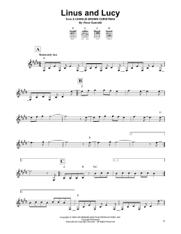page one of Linus And Lucy (Easy Guitar)