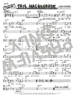 page one of This Masquerade (Lead Sheet / Fake Book)