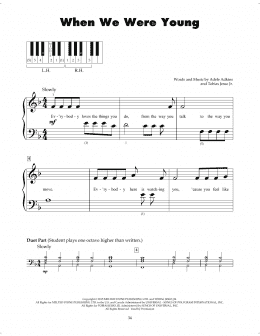 page one of When We Were Young (5-Finger Piano)