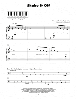 page one of Shake It Off (5-Finger Piano)