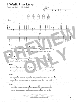 page one of I Walk The Line (Solo Guitar)
