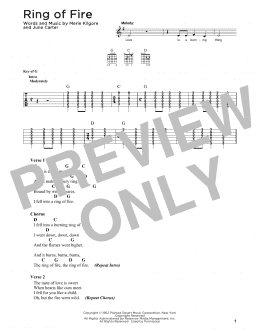page one of Ring Of Fire (Solo Guitar)