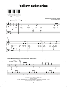 page one of Yellow Submarine (5-Finger Piano)