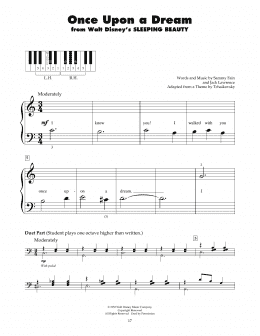 page one of Once Upon A Dream (from Sleeping Beauty) (5-Finger Piano)