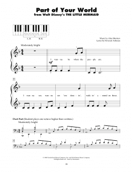 page one of Part Of Your World (from The Little Mermaid) (5-Finger Piano)