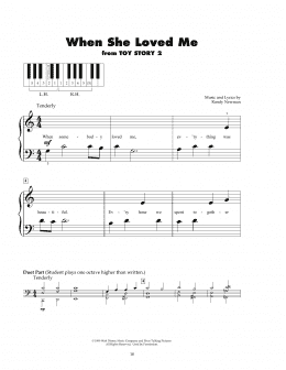 page one of When She Loved Me (from Toy Story 2) (5-Finger Piano)