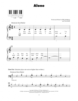 page one of Alone (5-Finger Piano)