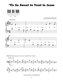 page one of 'Tis So Sweet To Trust In Jesus (5-Finger Piano)