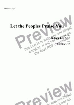 page one of Let the Peoples Praise You
