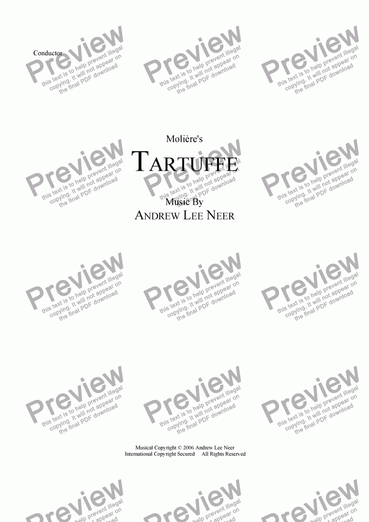 page one of Tartuffe