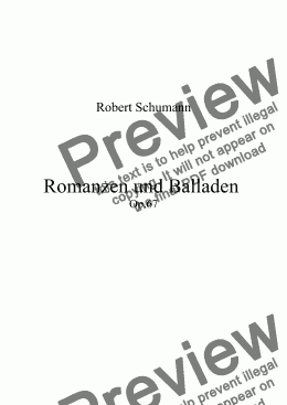 page one of Romanzen und Balladen  Op.67