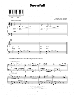 page one of Snowfall (5-Finger Piano)