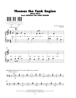 page one of Thomas The Tank Engine (Main Title) (5-Finger Piano)