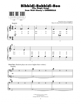 page one of Bibbidi-Bobbidi-Boo (The Magic Song) (from Cinderella) (5-Finger Piano)