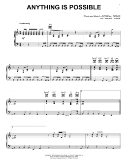 page one of Anything Is Possible (Piano, Vocal & Guitar Chords (Right-Hand Melody))