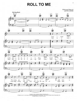 page one of Roll To Me (Piano, Vocal & Guitar Chords (Right-Hand Melody))