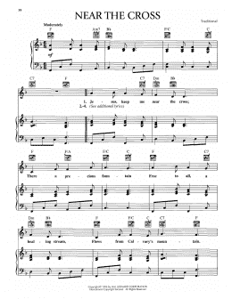 page one of Near The Cross (Piano, Vocal & Guitar Chords (Right-Hand Melody))
