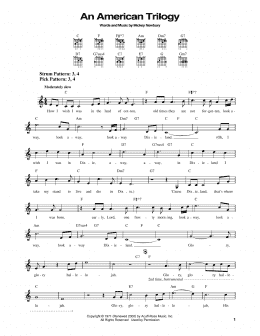 page one of An American Trilogy (Easy Guitar)