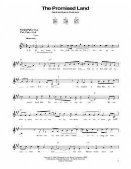 page one of The Promised Land (Easy Guitar)