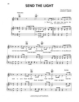 page one of Send The Light (Piano, Vocal & Guitar Chords (Right-Hand Melody))