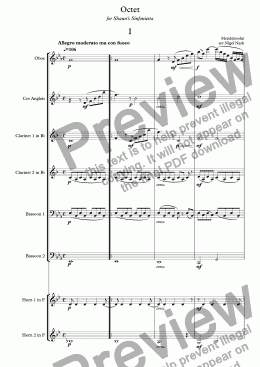 page one of Mendelssohn Octet Full Score
