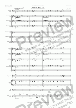 page one of Saturday Night Rag (SO/Score & Parts) - Kurze Fassung / Short Version