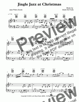 page one of JINGLE JAZZ AT CHRISTMAS - Jazz Piano Score 