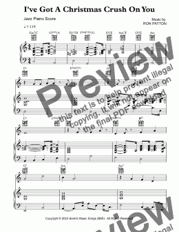 page one of I've Got A Christmas Crush On You - Piano Score