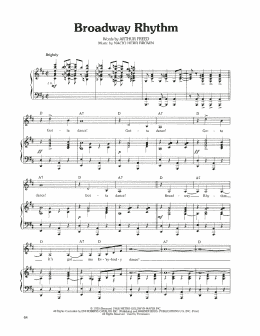 page one of Broadway Rhythm (Piano, Vocal & Guitar Chords (Right-Hand Melody))