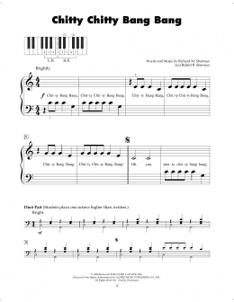 page one of Chitty Chitty Bang Bang (5-Finger Piano)