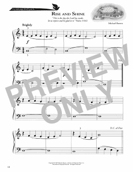 page one of Rise And Shine (Piano Method)