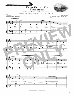 page one of Blest Be The Tie That Binds (Piano Method)