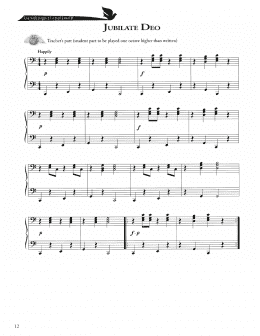 page one of Jubilate Deo (Piano Method)