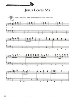 page one of Jesus Loves Me (Piano Method)