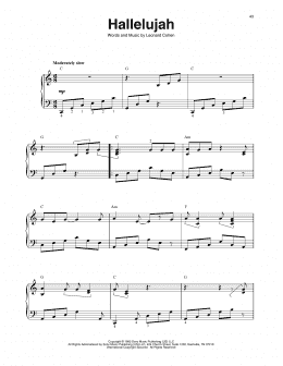 page one of Hallelujah (Harp)