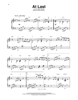 page one of At Last (Harp)